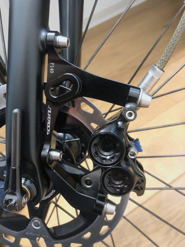 自転車　折りたたみ自転車　ミニベロ　カスタム　パーツ　超軽量　油圧　ディスクブレーキ　キャリパー　hope　RX4