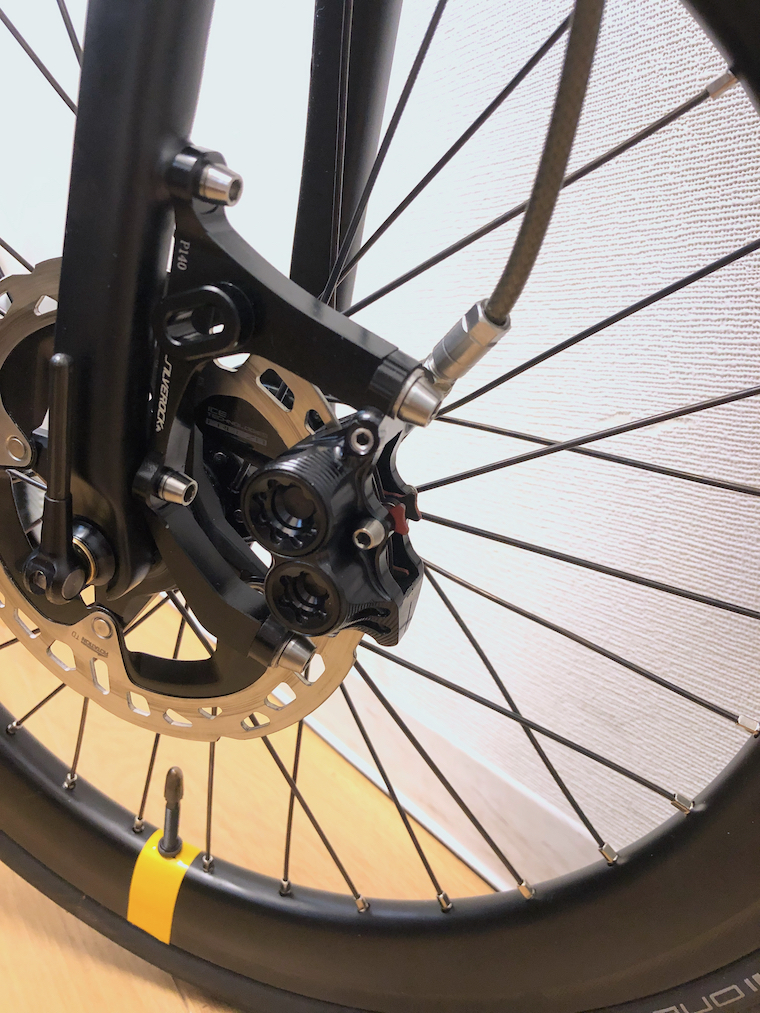 自転車　折りたたみ自転車　ミニベロ　カスタム　パーツ　超軽量　油圧　ディスクブレーキ　キャリパー　hope　RX4