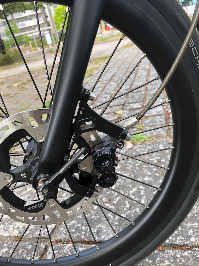 自転車　折りたたみ自転車　ミニベロ　カスタム　パーツ　油圧　ディスクブレーキ　キャリパー　hope　RX4