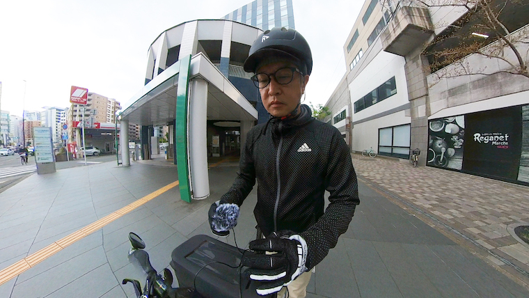 自転車　ヘルメット　サイクルヘルメット　帽子感覚　通勤　おしゃれ　オシャレ　OGK　KABUTO　KOOFU　CS-1　　オージーケー　カブト　コーフー　レビュー　ブログ　装着例4