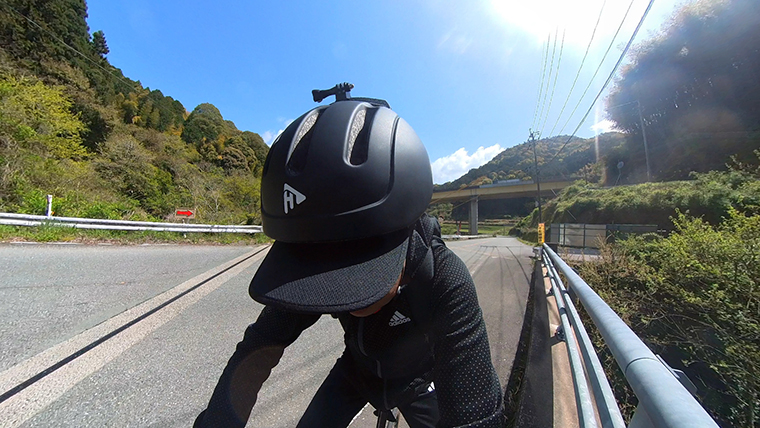 自転車　ヘルメット　サイクルヘルメット　帽子感覚　通勤　おしゃれ　オシャレ　OGK　KABUTO　KOOFU　CS-1　　オージーケー　カブト　コーフー　レビュー　ブログ　装着例6